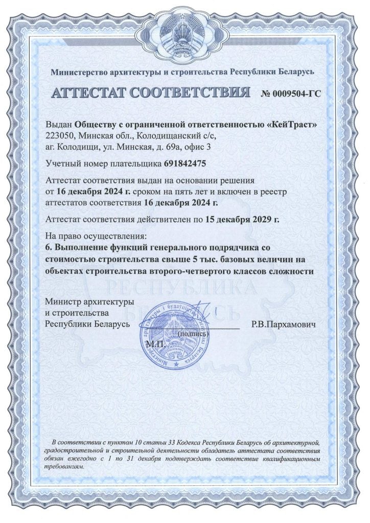 Разрешительные документы
